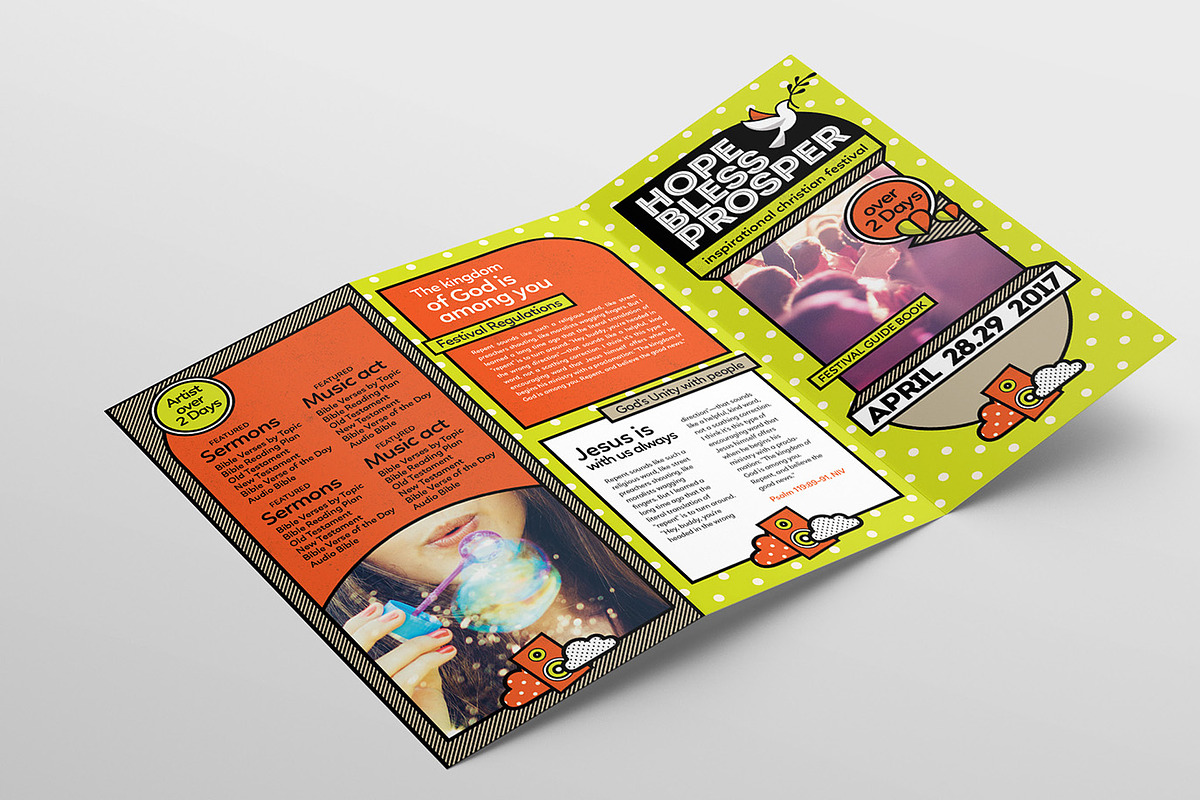 Christian Festival Trifold Brochure, a Brochure Template by BrandPacks (Photo 4 of 5)