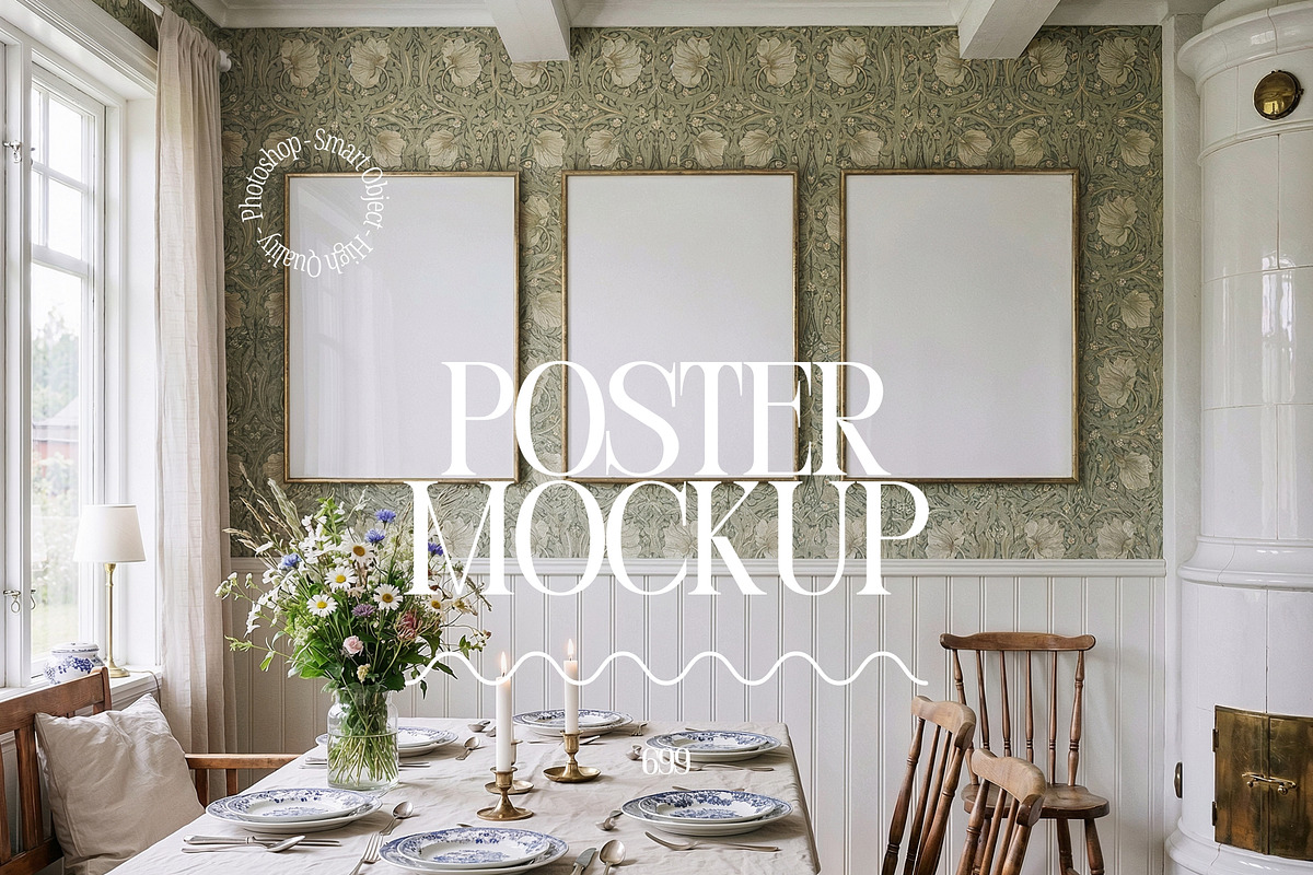 Vintage Set Of 3 Frame Mockups, a Mockup by First Impression Mockups (Photo 1 of 4)