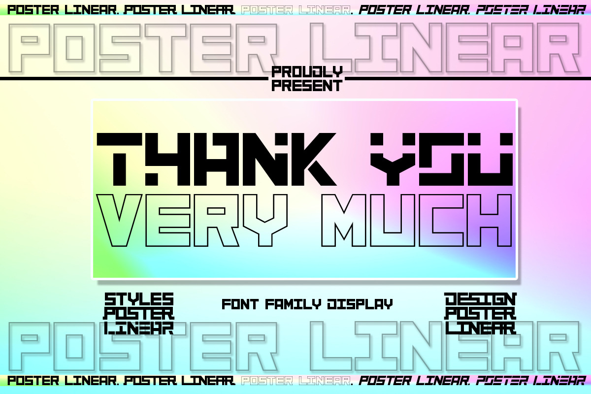 Poster Linear, a Slab Serif Font by Bramcreative (Photo 4 of 11)