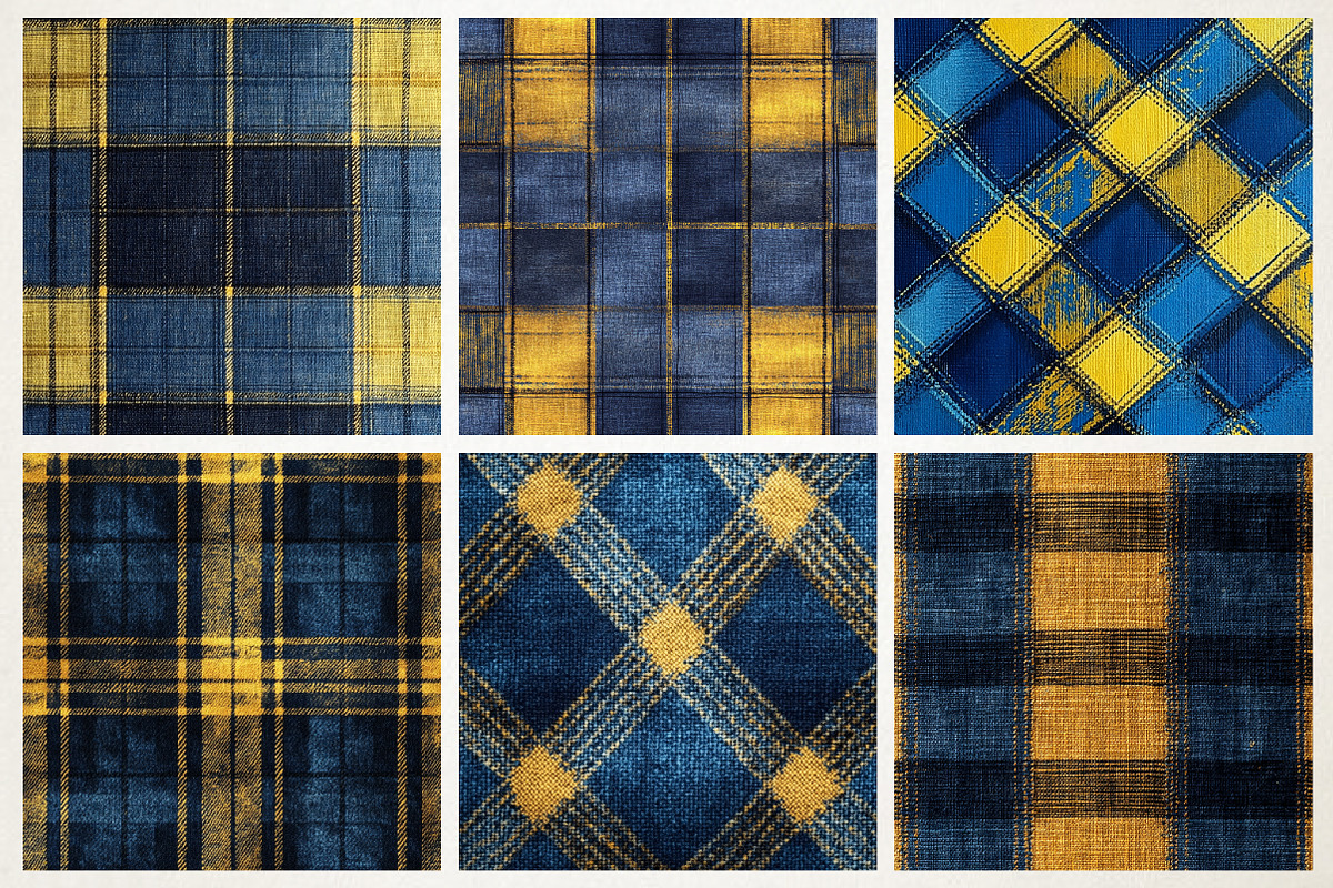 Blue & Yellow Tartan Plaid Pattern, an Illustration by RobertsArt (Photo 2 of 4)