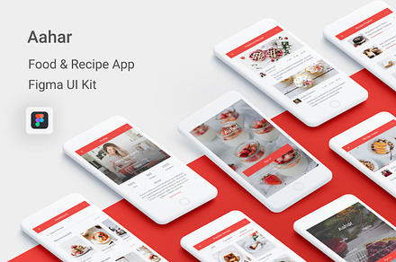 Aahar - Food & Recipe UI Kit (Figma), an UI Kit Template by themelove