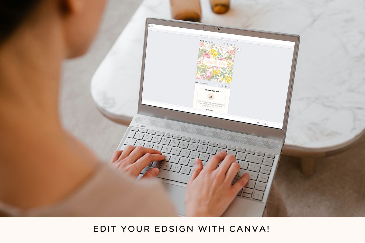 Thank you card for Canva template, a Flyer Template by Hellohastore (Photo 9 of 9)
