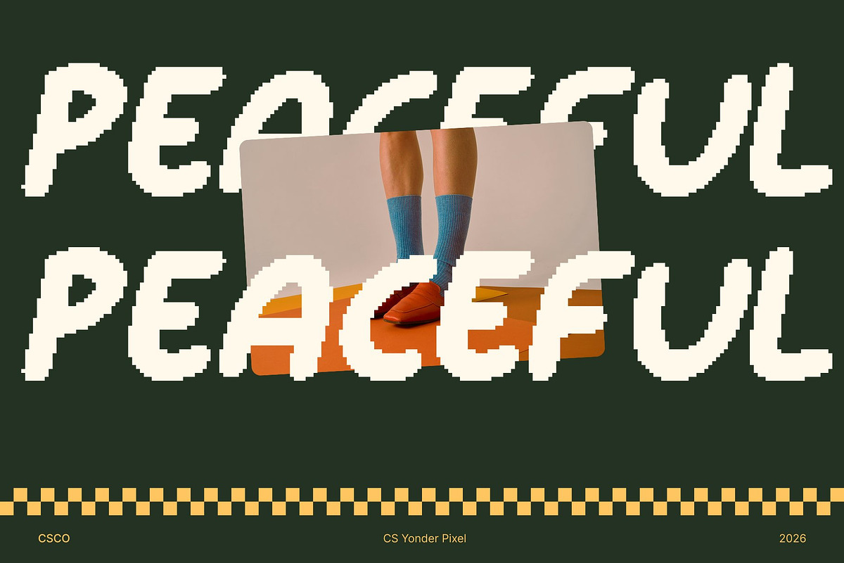 CS Yonder Pixel, a Sans Serif Font by Craft Supply Co. (Photo 4 of 8)