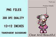 Whimsical Summer Teddy Bear Clipart, an Animal Illustration by SVGArt (Thumbnail 9 of 9)