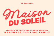 Maison du Soleil DUO, a Handwritten Font by supfonts (Thumbnail 1 of 9)