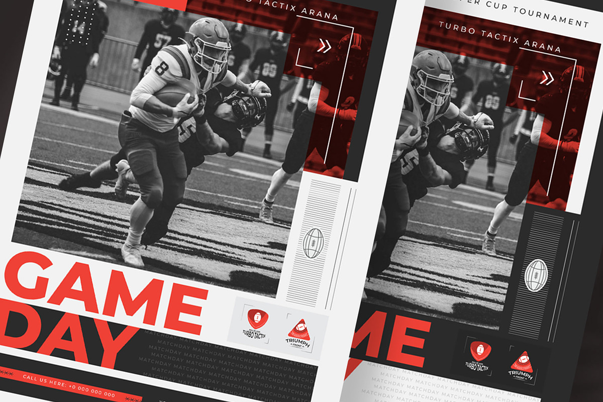 Football matchday sports flyer, a Flyer Template by Tanmoy Topu (Photo 2 of 2)