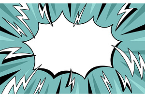 Thunderbolts frame. Comic book style, an Object Illustration by YummyBuum
