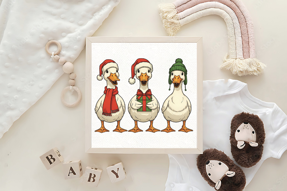 Funny Christmas Goose Christmas PNG, an Illustration by CraftArtStudio (Photo 4 of 4)