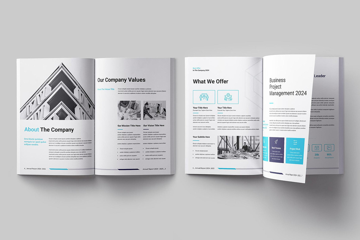 Annual Report Design Template| Canva, a Brochure Template by ElvinPrint (Photo 5 of 11)