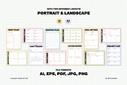 Routines & Goal Planner Set, a Stationery Template by Artflorara (Thumbnail 2 of 9)
