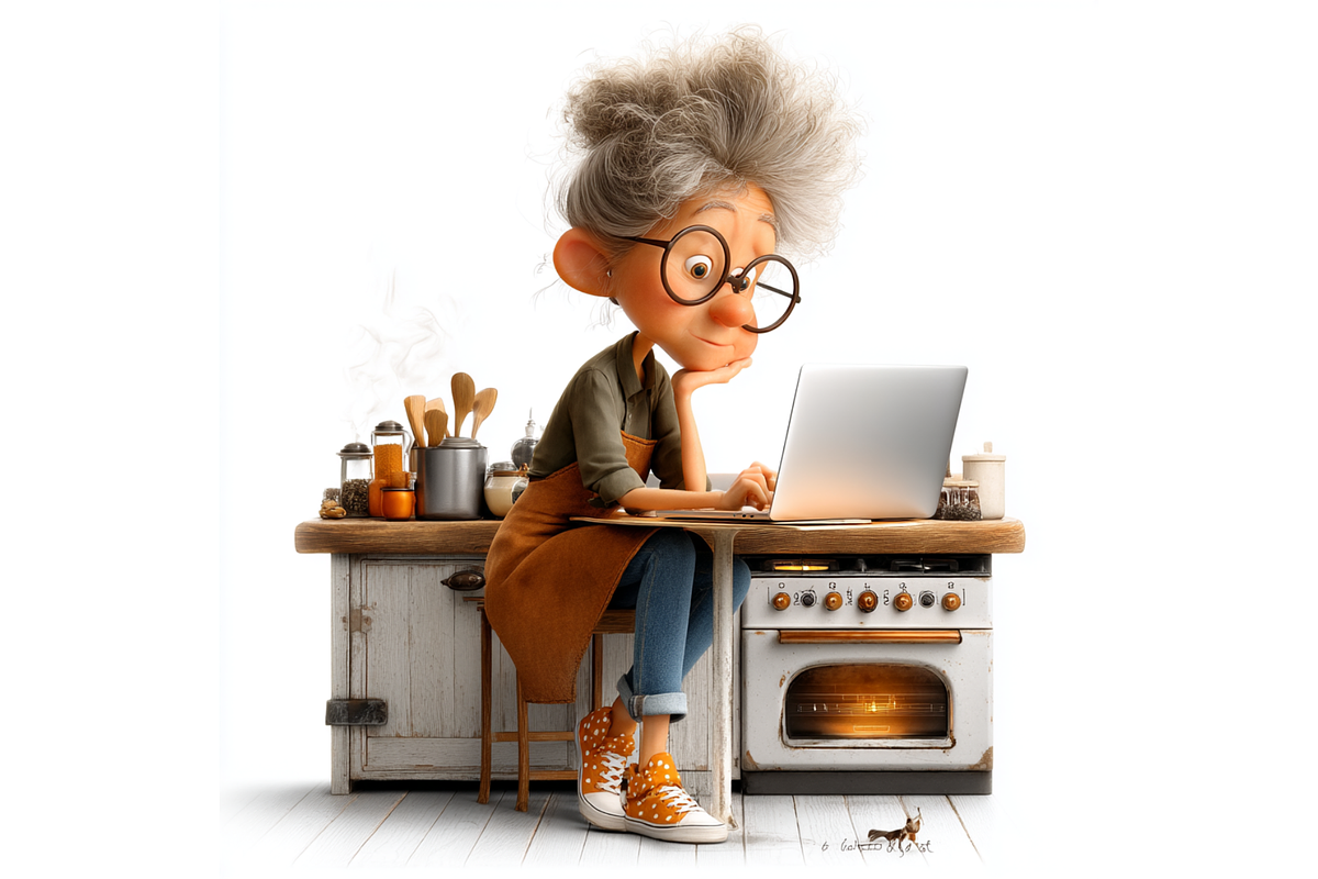 Prompt Funny Grandma Clipart, a Decorative Illustration by Creative design (Photo 6 of 7)