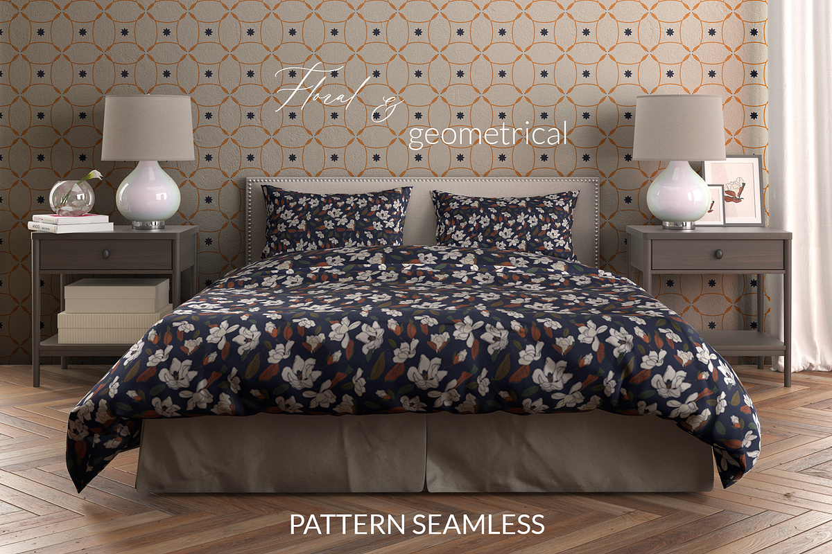 Magnolia Collection Seamless Pattern, a Pattern Graphic by pier.gra creative design (Photo 4 of 8)