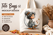 Cozy Autumn Watercolor Girls, a Seasonal Illustration by CreationArt (Thumbnail 2 of 6)