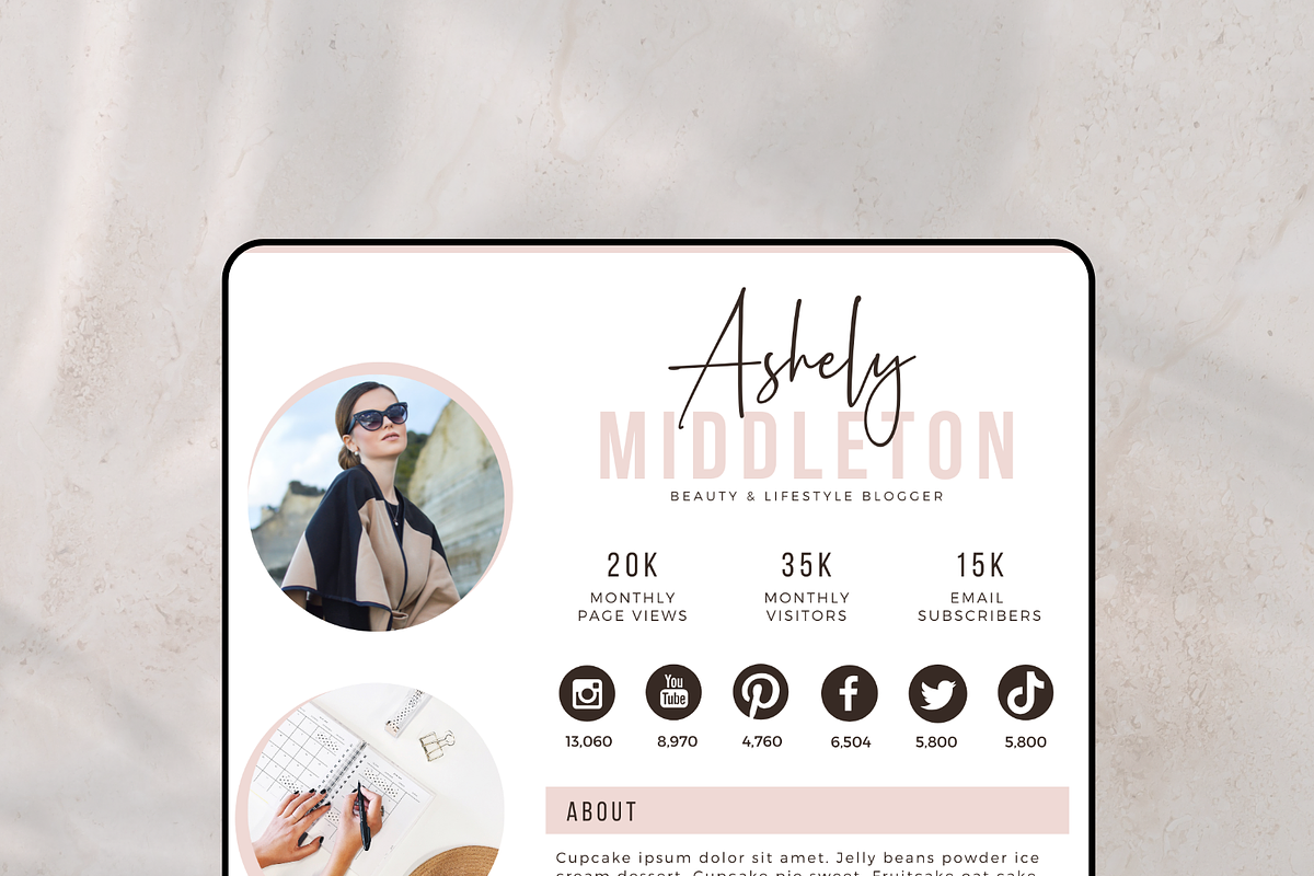 Social Media Kit Pitch Deck - Canva, a Resume Template by Macarons and ...