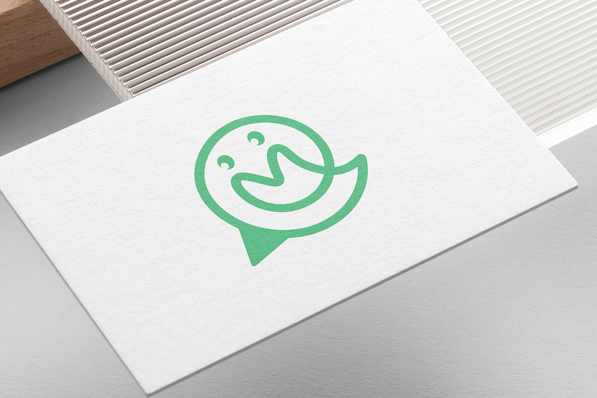 Initial M Cute Bird Chat Logo Design, a Branding & Logo Template by picxola (Photo 2 of 2)