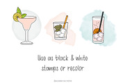 DRINKS BUNDLE Procreate Stamps, a Brush Add-On by Michelle Kirsch Creative (Thumbnail 13 of 18)