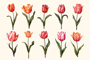 Spring flowers. Floral elements, a Decorative Illustration by irina.vaneeva (Thumbnail 3 of 6)