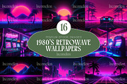 1980s Retrowave Wallpapers, a Technology Illustration by Incomelion (Thumbnail 1 of 6)