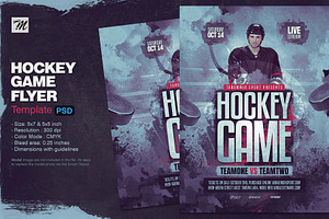 Hockey Game Flyer, a Flyer Template by Tarommir