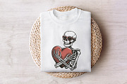 Skeleton Hugging a Heart PNG, Funny, an Illustration by SharpMarketplace (Thumbnail 7 of 9)