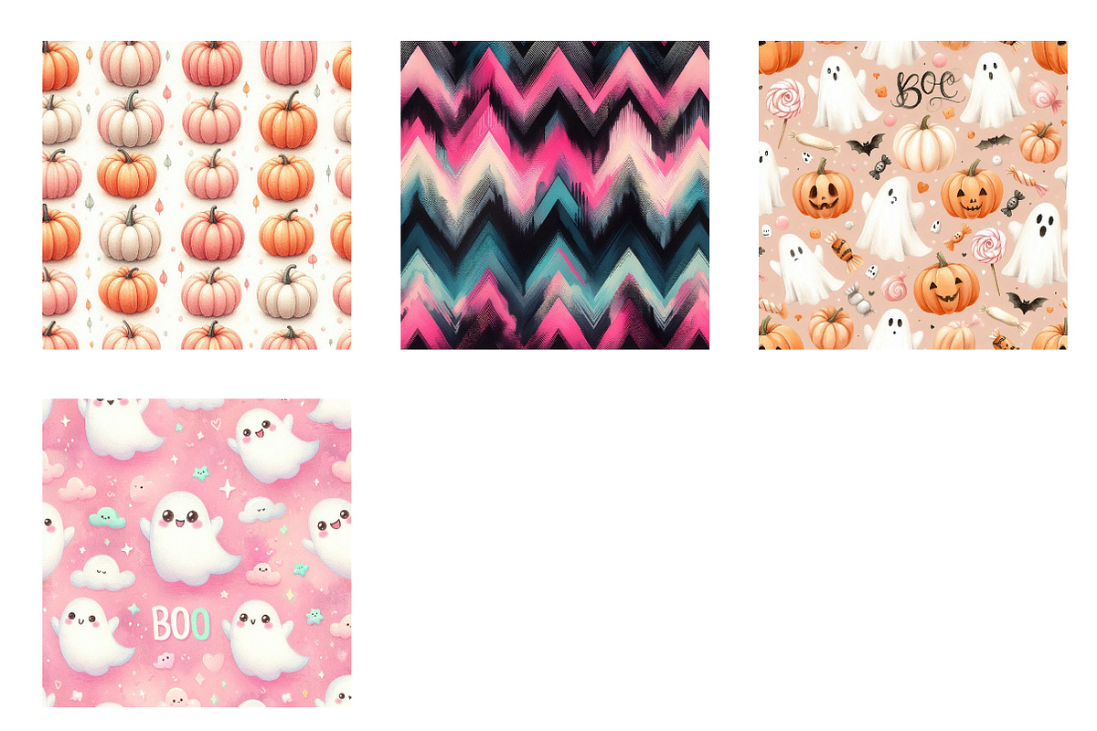Cute Halloween Digital Papers,, a Pattern Graphic by CreationArt (Photo 5 of 7)
