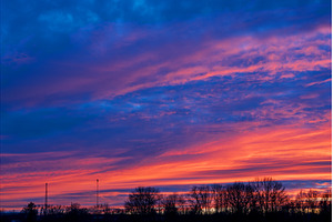Majestic purple and orange sunset, a Nature Photo by Oleksandr Masnyi