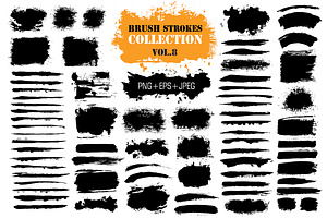 Brush Strokes Bundle: PNG Vector