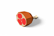 Chicken leg piece - 3d papercraft, a Print Template by PAPER amaze (Thumbnail 4 of 4)