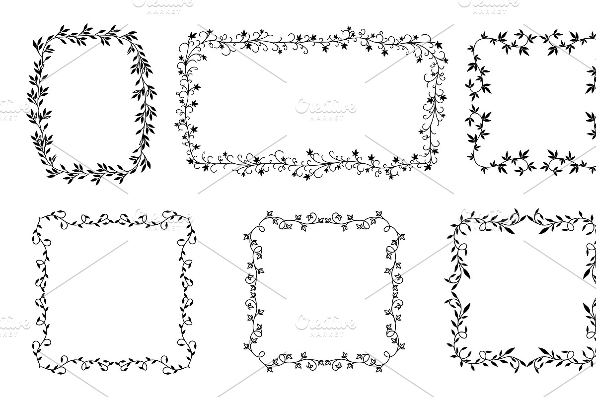 Vintage floral borders, an Object Graphic by Woters little shop (Photo 9 of 9)