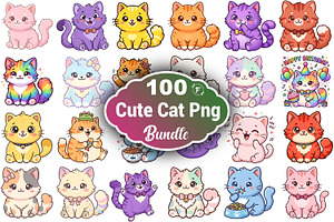 Cute Cat Clipart, an Animal Illustration by Forhadx5