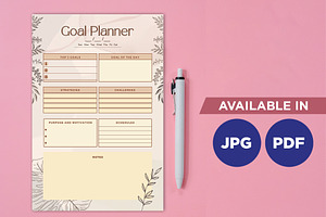 Goal Planner Printable Planifier