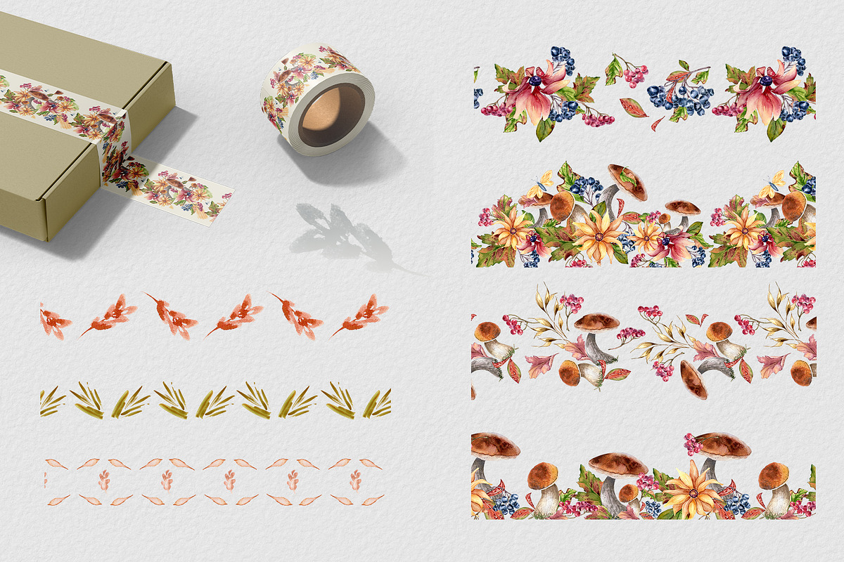 Autumn flowers watercolor clipart, an Illustration by Kate Lanbina (Photo 12 of 22)