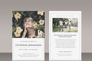 Funeral/ Memorial Program Card FP001, a Flyer Template by Draca Design Co