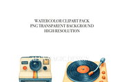 Retro Clipart Set, a Decorative Illustration by Pati Charm Studio (Thumbnail 5 of 8)