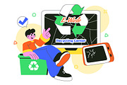 10 E-Waste Recycling Illustration, a Person Illustration by denayunebgt (Thumbnail 4 of 4)