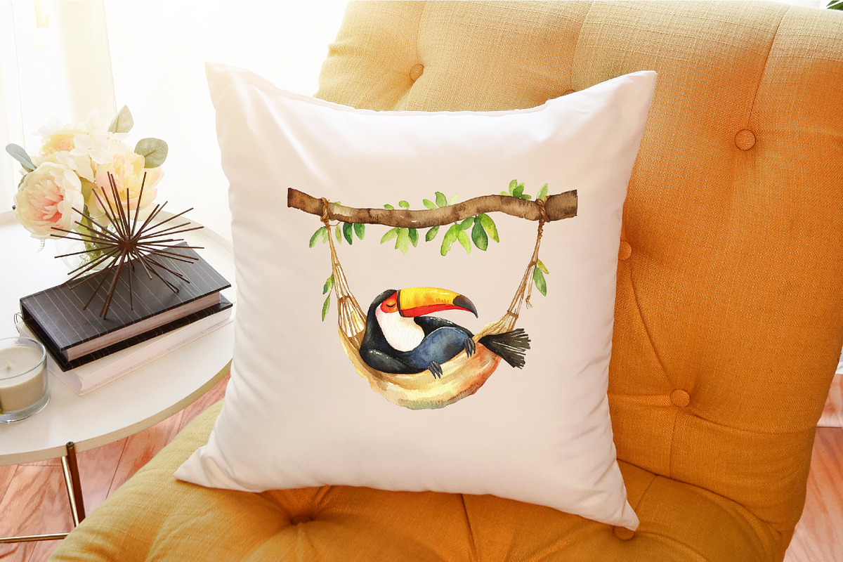 Watercolor Cute Funny Birds Clipart, an Illustration by Sublimation Artist (Photo 6 of 6)