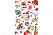 Watercolor food vertical background, a Background Graphic by Bubert Art (Thumbnail 8 of 10)