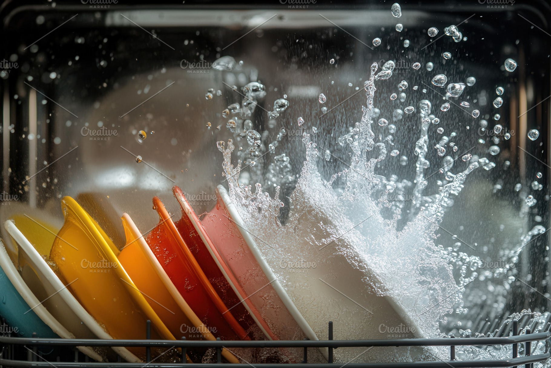 A dishwasher full of dishes, a Photo by Pavel_design