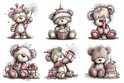 Whimsical Birthday Teddy Bear Clipar, an Illustration by Daily.Designs (Thumbnail 6 of 8)