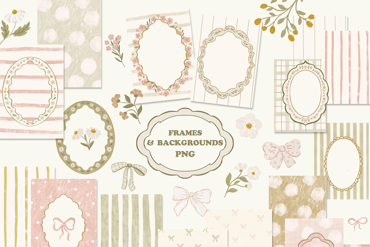 Natural Frames, Backgrounds, Pattern, a Pattern Graphic by Cozy pattern shop (Photo 4 of 12)