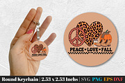 Fall Round Keychain SVG PNG Bundle, an Illustration by Actual Pixel (Thumbnail 2 of 20)