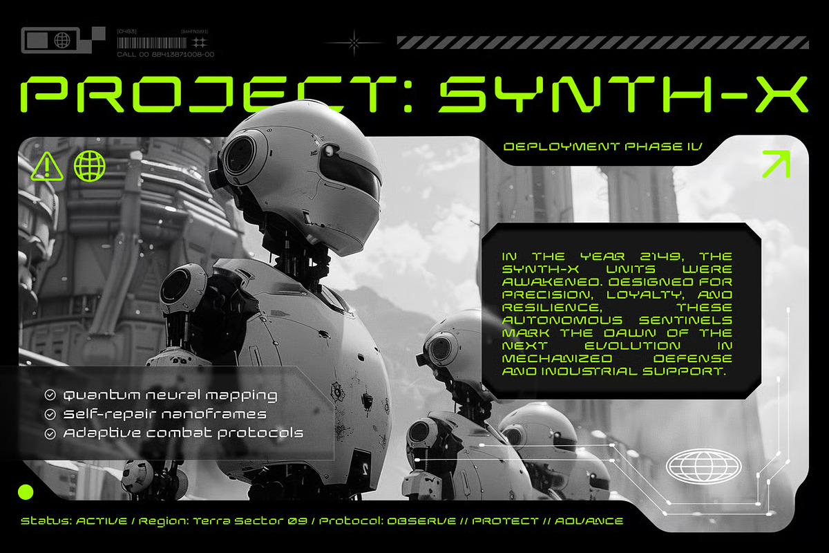 Neuroxa - Modern Futuristic Font, a Sans Serif Font by Brand Earth (Photo 4 of 7)