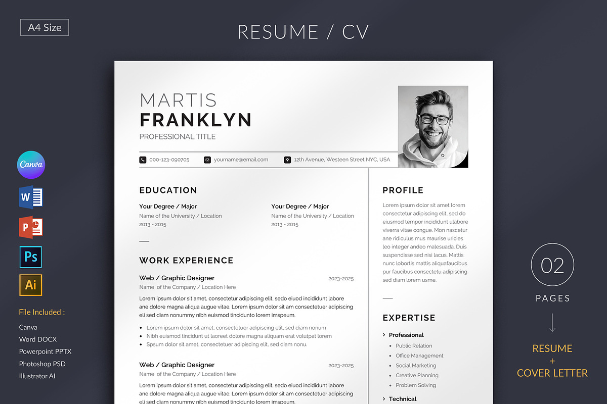 Resume/CV, a Resume Template by OrcShape (Photo 1 of 6)