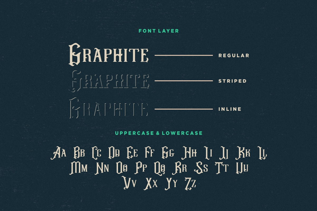 Graphite - Vintage Decorative Font, a Font by HansCo Studio (Photo 7 of 11)