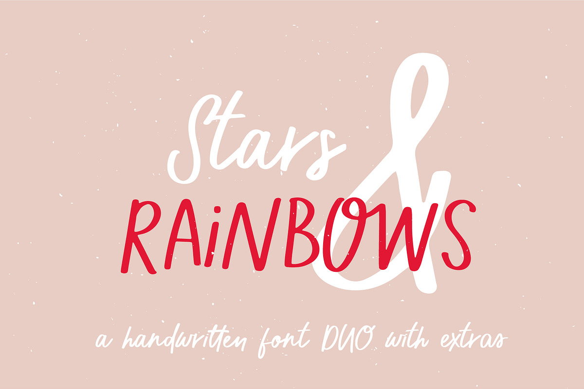 Stars and Rainbows Font Combo, a Script Font by Renata Chizhikova (Photo 1 of 12)