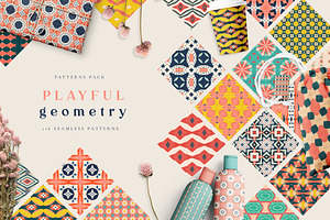 Playful Geometry Seamless Patterns