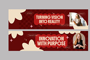 Red Retro Linkedin Banner, a Social Media Template by Neermana (Thumbnail 2 of 4)