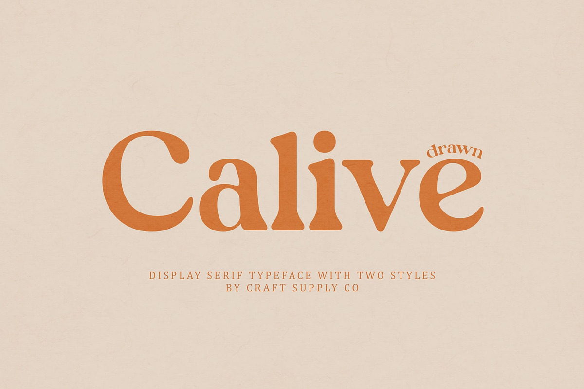 Calive Drawn, a Serif Font by Craft Supply Co. (Photo 1 of 8)
