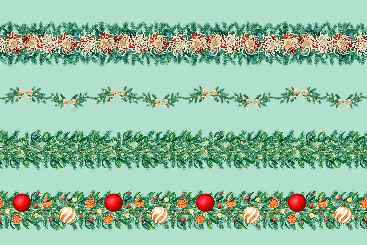 Whimsical Christmas Botanicals, a Seasonal Illustration by SunnJaneArt (Photo 9 of 13)