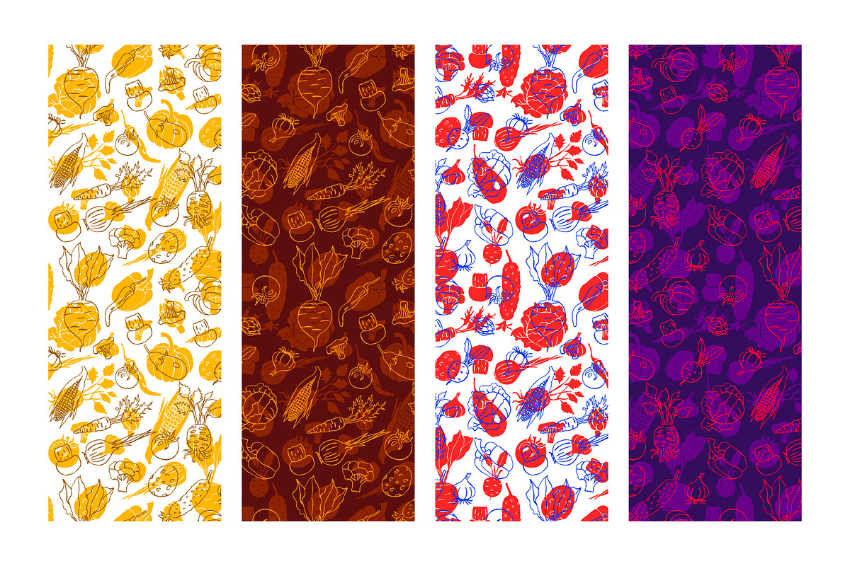 Vegetables patterns, a Pattern Graphic by Hellgram (Photo 2 of 8)